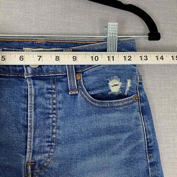 Levi's Wedgie Skinny Jeans High Rise Distressed Crop Button Fly Sz 26 - Picture 8 of 11